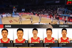 王俊杰替补！男篮首发：赵继伟、贺希宁、朱俊龙、胡金秋、李弘权